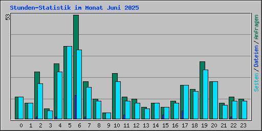 Stunden-Statistik im Monat Juni 2025