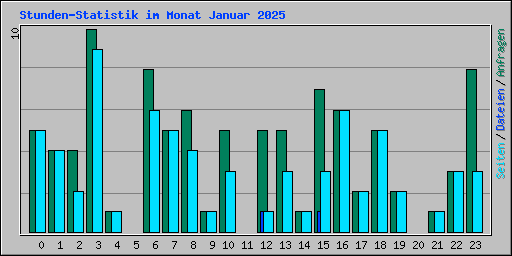 Stunden-Statistik im Monat Januar 2025