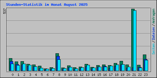 Stunden-Statistik im Monat August 2025