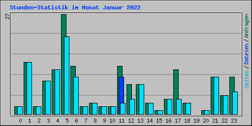Stunden-Statistik im Monat Januar 2022