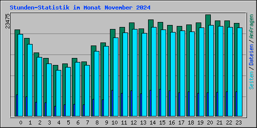 Stunden-Statistik im Monat November 2024