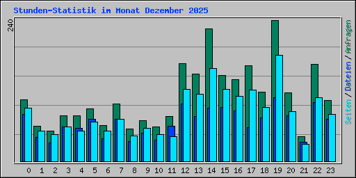 Stunden-Statistik im Monat Dezember 2025