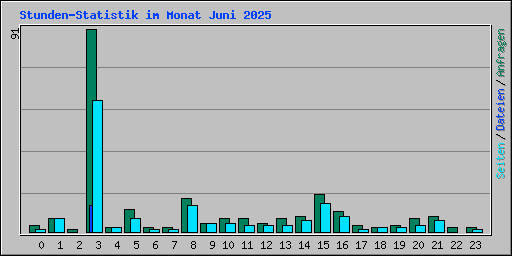 Stunden-Statistik im Monat Juni 2025