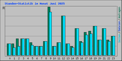 Stunden-Statistik im Monat Juni 2025