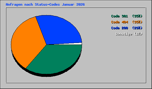 Anfragen nach Status-Codes Januar 2026