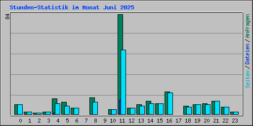 Stunden-Statistik im Monat Juni 2025