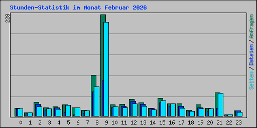 Stunden-Statistik im Monat Februar 2026