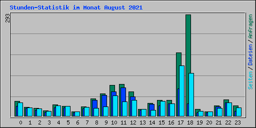 Stunden-Statistik im Monat August 2021